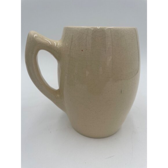 Vintage Hand-Painted Ceramic Mug With Bamboo Design & Woman Illustration 12 Oz - Picture 3 of 8